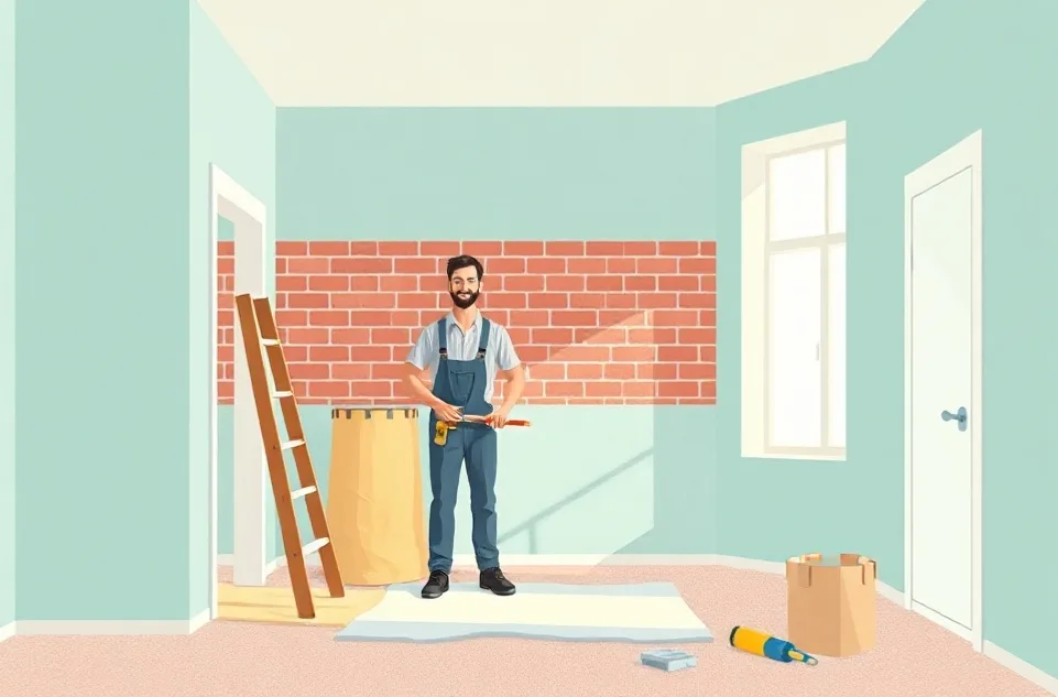 Intérieur rénové après travaux de peinture à Caudebec-lès-Elbeuf